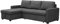 SHIITO | Modelo Play - Sofá 3 Plazas con Chaiselongue y Arcón Reversible Izquierda o Derecha | Convertible en Cama | Relax & Confort | 230 x 84 x 96 cm - Color Gris Oscuro