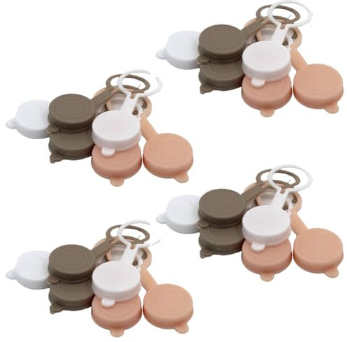 NOBILE LOVELYCARE 20 tapones de plástico con anillo para botellas, tapón universal, colores surtidos, ideal para botellas de vino, agua gaseosa, botellas de cristal