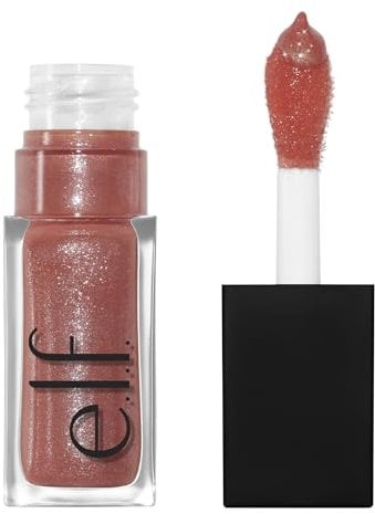e.l.f. Glow Reviver Lip Oil Glimmer, Nourishing Tinted Lip Oil For A High-Shine Finish, Infused With Jojoba Oil, Vegan & Cruelty-Free, Princess Cut