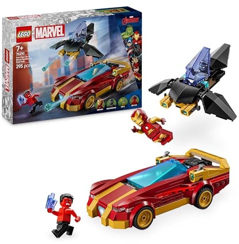 LEGO Marvel Iron Man Car Age 7+ & Black Panther vs. Red Hulk Buildable Playset 76310