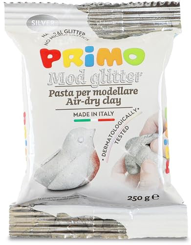 PRIMO – Knete Zubehör Knetmasse, 250 g-Kneteblock zum Formen, Kinderspielzeug 3 Jahre, Kreative Arbeiten und Hobby, Lufttrocknend, Bearbeitbar, Kein Brennen Erforderlich