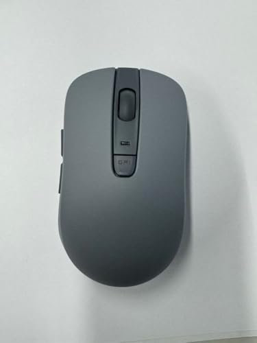 Lenovo Mouse Bluetooth silenzioso (WL300) – Mouse per computer a 5 pulsanti con clic sinistro e destro silenzioso – Impugnatura scolpita, Microsoft Swift Pair, fino a 1600 DPI (grigio)