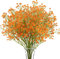 N&T NIETING Gypsophila künstliche Blumen 10 Stück Gefälschte Gypsophila Babys Atem Blumen, Real Touch Faux Blumen für DIY Hochzeit Bouquet Party Blumenarrangements Home Decor (Orange)
