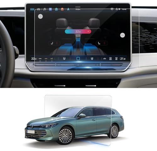 BSTW Kompatibel mit 2024 2025 VW Passat B9 Variant R-Line Navigation Schutzfolie 15 Zoll Nano Displayschutzfolie 6H Kratzfest VW Passat 2024 Zubehör [2 Stück] (15 Discover Pro Max)