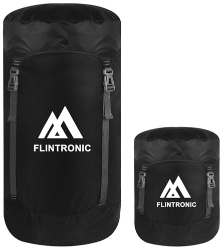 flintronic 35L Kompressionssack, Aufbewahrungstasche, Schlafsack mit Staubklappe, Wasserabweisend und Ultraleichte, für Schlafsack Rucksackreisen, Camping, Outdoor, Wandern, Reisen