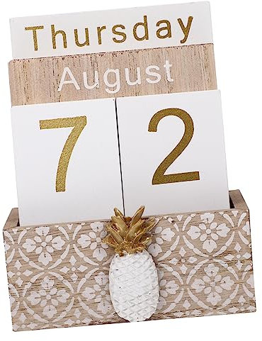 CANIGHT 1 Set Holz Kalender Ornament Für Kreatives Büro Und Zuhause Desktop Ornament Für Stilvolle Raumgestaltung Und Organisation