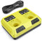 LabTEC P117 Dual Port Charger for Ryobi, Li-ion & Ni-cad Ni-Mh 12V-18V Charger for Ryobi One+ Plus Battery P100 P101 P102 P103 P105 P107 P108 1400670