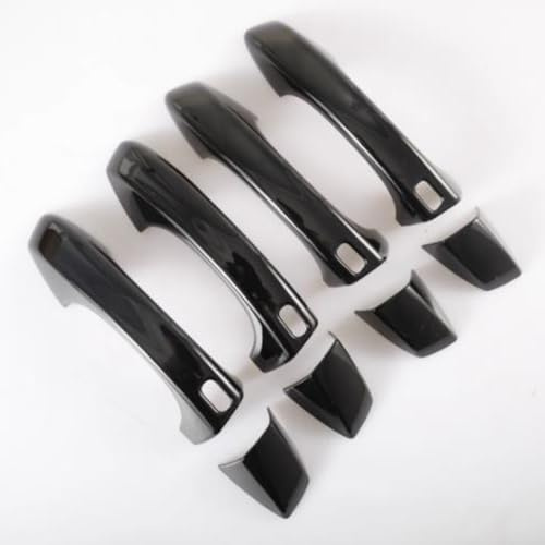 ZFTAP Auto Außentür Griff für Skoda Superb 2015-2019, Außentürgriff Türaußengriffblende Kratzfest Kratzschutz Türgriffe Kappen,A/Paint Black-normal 4 smart