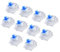 10pcs Blue Switch Replacement for Mechanical Keyboard, 3-Pin Mechanical Gaming Keyboard Switches, Patch Key Switches Shaft Body for DIY Mechanical Keyboards, Keyboard Switch Repair Parts Kit