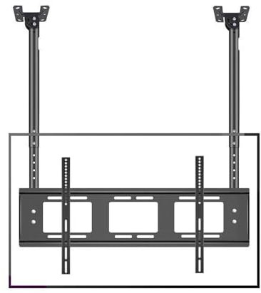 Soporte de Techo Ajustable para TV, Apto para Pantallas LED de 55 a 86 Pulgadas, con Doble Barra inclinable, VESA 800 x 400 mm