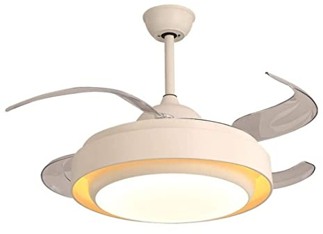 BOGAZY Ceiling Fans With Lights 42Inch Modern Dimming Ceiling Light With Fans Retractable Blades For Living Room Bedroom Restaurant With Silent Motor Bedroom Home