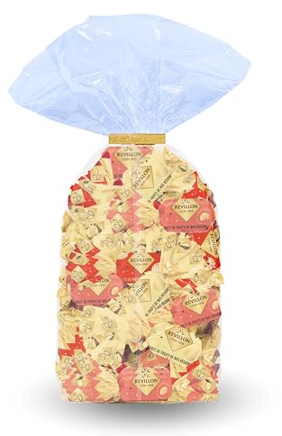 REVILLON | 30 Papillotes Pâtes de Fruits Abricot, Fraise, Poire | Sachet de 310g de friandises Sans Huile de Palme prête à Offrir pour Noël