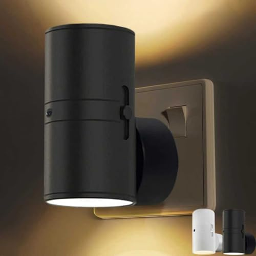 Uuxkgu stecker lampe mit bewegungsmelder,plugify one,nachtlicht mit bewegungsmelder steckdose,treppenlicht,lampe für balkon mit stecker,Zuschaltbare Auf- und Abwärts Beleuchtung,für Flur Treppe-A