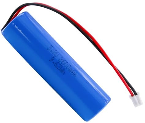 3,7V 2600mAh Lithium-Ionen-Akku mit PH2,0 Anschluss – Wiederaufladbarer Li-Ion Akku für Taschenlampen, Fernsteuerung, Spielzeug und Elektronikgeräte