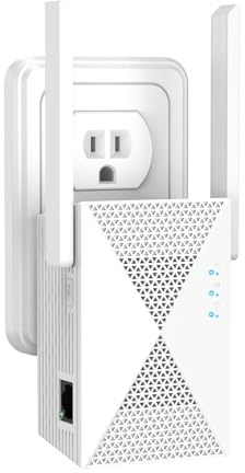 WiFi Extender Signal Booster for Home, Dual Band Long Range Covers Up to 13888 Sq.Ft, Internet Extender WiFi Repeater, Banish WiFi Dead Zones, 1-Tap Setup