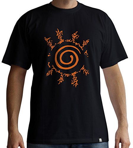 Naruto Shippuden T-Shirt Siegel, Schwarz, L