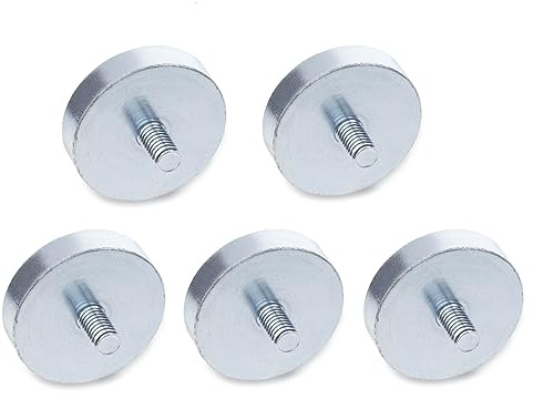 Ganter Normelemente | Haltemagnete mit Außengewinde - GN 50.3-HF-25-M4 | Hartferrit | 5 Stück
