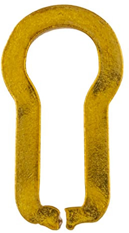 Cast Brass Decorative Keyhole Insert Liner | 5/8 H x 5/16 W | Keyhole Cover Escutcheon Plate for Cabinet Door, Dresser Drawers, Desk | Antique, Modern Furniture Hardware | E-1D