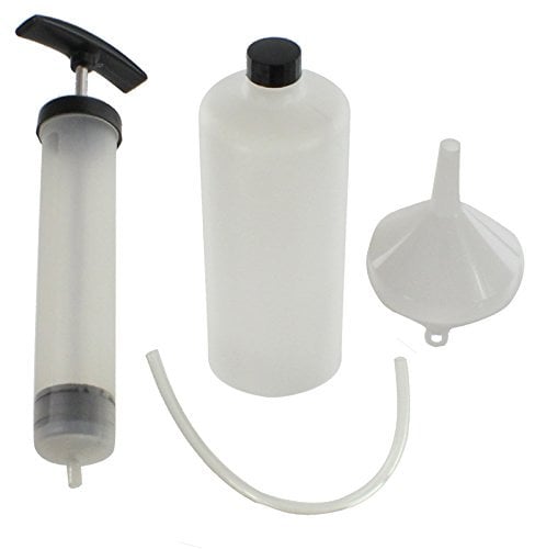 SPARES2GO Manual Oil Change Fluid Extractor Kit for Petrol Lawnmowers, Trimmers, Chainsaws, and Strimmers