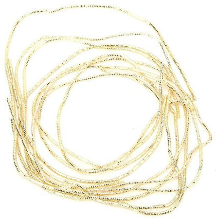 HEEPDD Alambre de Metal Francés para Bordado, Hilo de Cobre Redondo Liso, Material para Joyería y Manualidades, Color Dorado