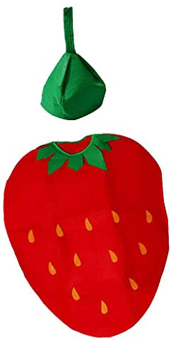 Colcolo Costume de Fruits pour Adultes Drôle de Vêtements Costume de Cosplay d'halloween, Fraise