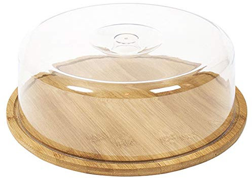 Acan Quesera de bambú con Tapa metacrilato de 28 cm