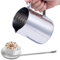 Emsmil 600ml Pot à Lait Inox Pichet à Lait Mousser Metal Barista avec Mesure Mark et Latte Art Pen Tasse de Mousseurs à Main Levée Milk Café Cruche pour la Création Cappuccino Espresso