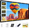 AAJK Projector Screen 100 inch, Washable Projector Screen 16:9 Foldable Anti-Crease Portable Projector Movies Screen for Home Theater Outdoor Indoor Support Double Sided Projection