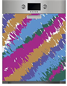 Oedim Vinile per lavastoviglie vintage colori, vinile decorativo per lavastoviglie, decorazione per cucina, adesivo lavastoviglie