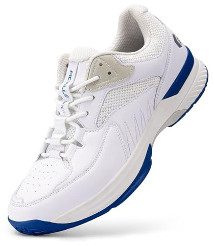 FitVille Uomo Scarpe da Tennis Pelle a Pianta Larga Scarpe da Tennis con Supporto per L'Arco Plantare Trattamento della Fascite Plantare 44 EU Larga