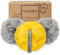 myHomeBody Grande éponge Loofah 70g, éponge de bain, éponge pour le corps, Pouf de douche pour le lavage du corps avec charbon actif - 2 Ultimate Gray + 1 Illuminating Yellow, 3 Packs
