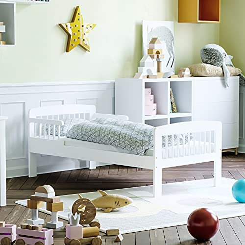 Junior Vida Scorpio Wooden Bed Toddler Solid Pine Wood Children Kids Junior Bed Frame White