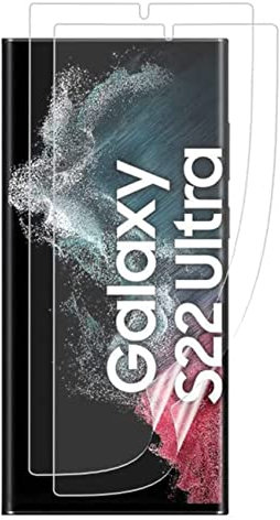 NOVAGO Compatible avec Samsung Galaxy S22 Ultra 5G - Lot de 2 Films écran HYDROGEL Souple et ultra résistant Couvre la totalité de l'écran (vidéo de Pose a Voir Avant l'application)