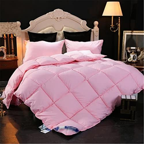 Haitpant Four Seasons 100% Gänsedaunen-Bettdecke, gefüllt für Einzelbett, Doppelbett, dicke Decke, einfarbig