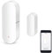 Sensor de Puerta WiFi, Sensor de Contacto de Ventana Inteligente, Alarma inalámbrica de Sensor de Puerta de Ventana, Compatible con Alexa y Google Assistant, no Requiere concentrador, 1 Pack
