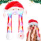 Plüsch Weihnachtsmütze Mit Beweglichem Bart - LED Weihnachtsmann Hut - Lustiger Cosplay Hut für Urlaub, Weihnachten, Karneval, Party - Geschenk für Damen, Mädchen, Kinder