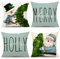 4TH Emotion Blaue Weihnachts-Kissenbezüge, 40,6 x 40,6 cm, 4 Stück, Bauernhaus, Weihnachtsdekoration, Schneemann, Kranz, Weihnachtsmann, Baum, Stechpalme, Jolly Winter, Urlaub, Dekoration,