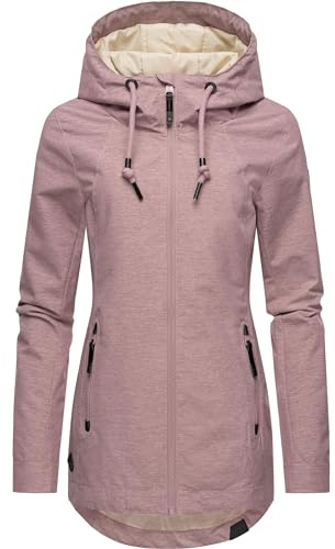 Ragwear Damen Übergangsjacke leichte Jacke Kurzmantel wasserdicht mit verstellbarer Kapuze Zuzka Intl XS-6XL