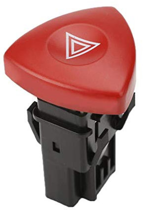 Interruptor 3 Posiciones Luces de botón de Emergencia 8200442723 para Interruptor de Peligro Nuevo Interruptor Llave Tractora (Red, One Size)
