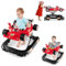 COSTWAY 4 in 1 Baby Lauflernhilfe, Lauflernwagen Autoförmig mit verstellbarer Höhen & abnehmbarem Spieltablett, Baby Walker klappbar mit Musik, Licht & Rädern, Gehfrei Baby ab 6 Monate (Rot)