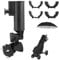 Thatyro Golf Push Cart Umbrella Holder, Adjustable Golf Trolley Umbrella Clamp Stand, Universal Umbrella Attachment for Chair Stroller Wheelchair Fishing Bike Beach (Black)