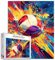 Volleyball 1000 Stück Puzzles für Erwachsene und Kinder Beach Volleyball Graffiti Puzzles Doodle Art Puzzle herausfordernde Familie Aktivität Spiele DIY Craft Puzzle für Home Decor Geschenke