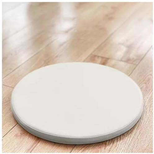 IJQXLA 45 * 45cm Runde Echtleder Sitzkissen Braun Lederkissen Sitzpolster fur Barstuhl Barhocker Sessel Stuhle Bank doppelt genähtes Echt Leder Kissen Sitzauflage Auflage