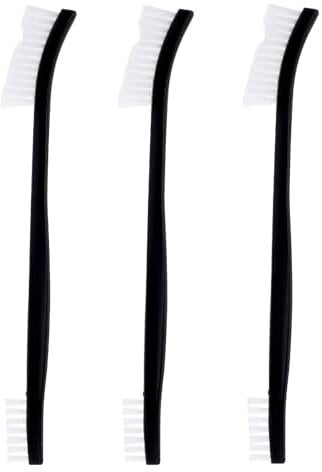 3pcs Double-Ended Cleaning Brushes, All-Purpose Nylon Small Detailing Brushes with Plastic Handle for Kitchen Bathroom Crevice Gaps Corner Small Space