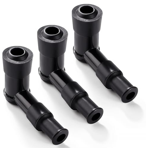 VooGenzek 3 Pezzi Candela Cap Generatore, Cappuccio Candele Impermeabili a 90 Gradi, Cappuccio di Avvio Candela, per Motori da 70cc 90cc 100cc 110cc 125cc 150cc 200cc