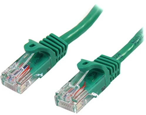 StarTech 5m Cat5e Snagless Ethernet Cable, PoE, Green (45PAT5MGN) | Gold-plated RJ45, Patch Cable, Ethernet Cord, Connectors, Long, 5Gbps speeds, 24AWG copper, UTP
