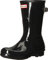HUNTER Original Kids Gloss, Stivali da pioggia ragazza, Nero, 39 EU