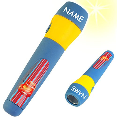 alles-meine.de GmbH Taschenlampe LED - Cars - Lightning McQueen - Auto - incl. Name - für Kinder - Lampe/Projektor - Licht Kindertaschenlampe für Mädchen & Jungen - Mädchen..