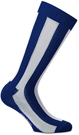 Chiccheria Brand Premium Herren Socken/Business-Socke Bunte Socken aus Baumwolle, Made in Italy by Bresciani (XL (45-46), Blau - Weiß)