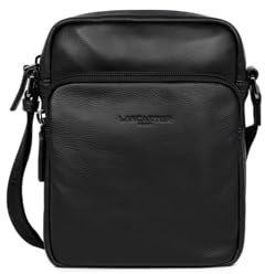 Lancaster | Soft Vintage Herren – kleine Tasche aus Rindsleder, Vollnarbe, Schwarz – Blau, Schwarz - Blau, one size, Vintage